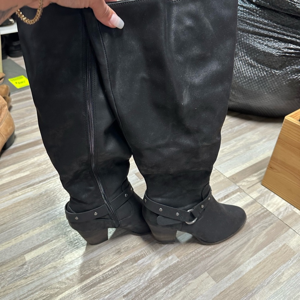 Black Suede Women's Boots